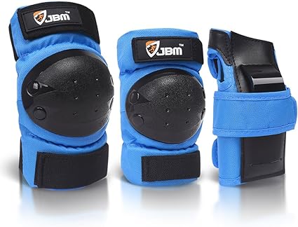 Photo 1 of JBM Adult & Kids Knee Pads Elbow Pads Wrist Guards 3 in 1 Protective Gear Set for Skateboarding, Skating, Inline Skating, Roller Skating, Scooter, Biking and Multi-Sports
