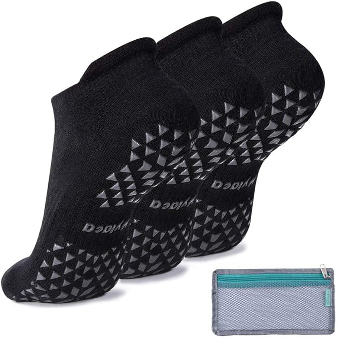 Photo 1 of Hylaea Unisex Non Slip Socks with Grip for Yoga, Hospital, Pilates, Barre | Ankle, Cushioned
