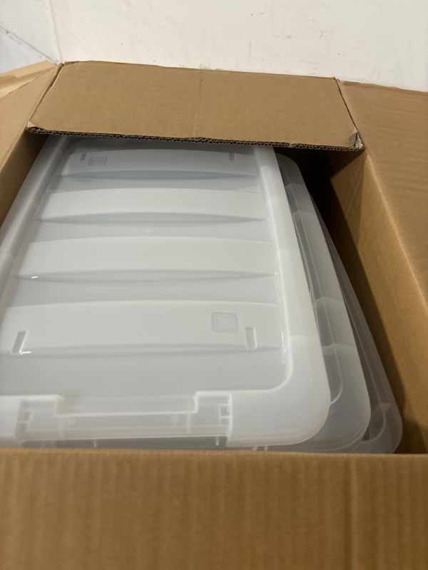 Photo 3 of 4.5 L Plastic Storage Box, Clear Latch Box, 4-Pack