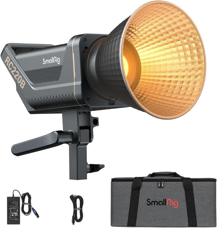 Photo 1 of SmallRig RC 220B 220W Bi-Color LED Video Light 2700K-6500K 84500 Lux@3.3ft Continuous Lighting CRI 95+ TLCI 96+ w/Bowens Mount, Manual and App Control Remotely Professional Studio Spotlight-3473
