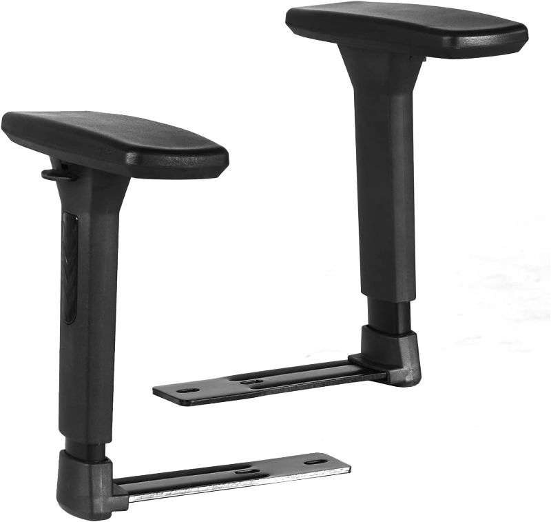 Photo 1 of 3D Adjustable T-Arms Armrest Pair Upright Bracket Replacement Parts Fits Most Office Gaming Chairs
