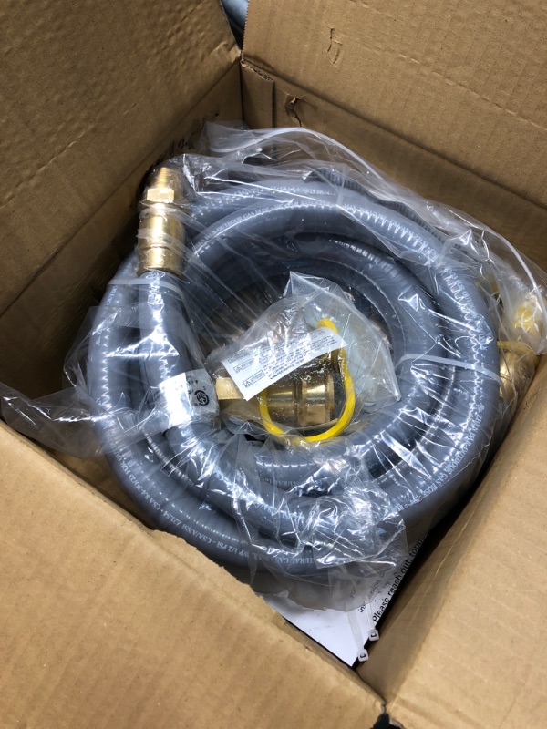 Photo 1 of 15FT 3/4" Inch ID Natural Gas Hose with Quick Connect Fittings for Standby Generators Natural Gas Equipment Outdoor Cooking Appliances Construction Heaters, CSA Certified for Indoor / Outdoor Use 3/4 ID 15FT