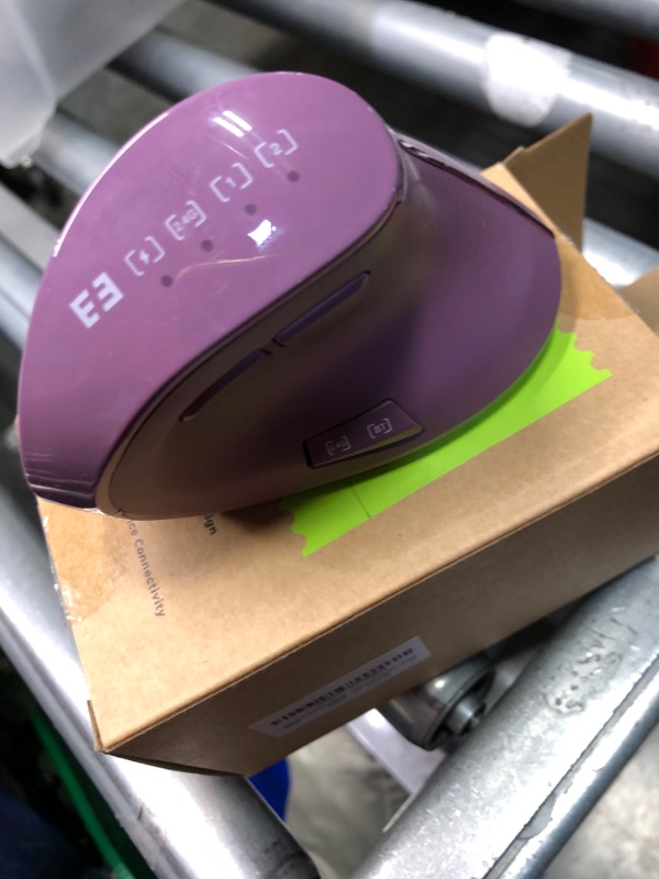 Photo 4 of *** MISSING PARTS***
 Ergonomic Mouse, Wireless Vertical Mouse - Rechargeable Optical Mice for Multi-Purpose (Bluetooth+Bluetooth+USB Connection) Compatible Apple Mac and Windows Devices - Purple
