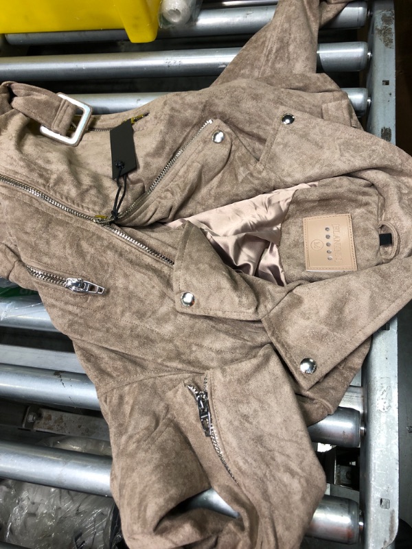 Photo 3 of [BLANKNYC] Womens Luxury Clothing Suede Moto Jacket, Comfortable & Stylish Coat, Chance Of Rain, Medium