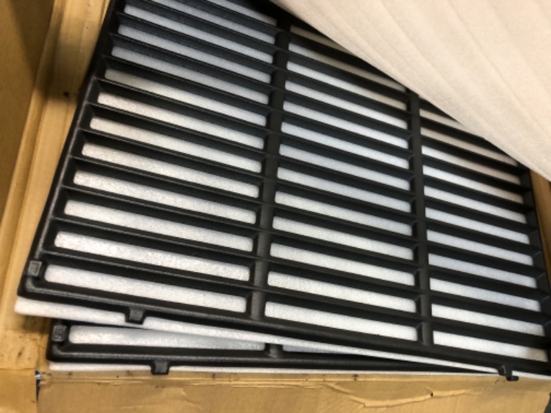 Photo 3 of 18.75" Grill Grates Replace for Weber Genesis II 300 & Genesis II LX 300 Series Grills, Genesis II E/S 310 315 325 330 335, Cast Iron Grill Grates Replacement for Weber 66095 66802 66805
