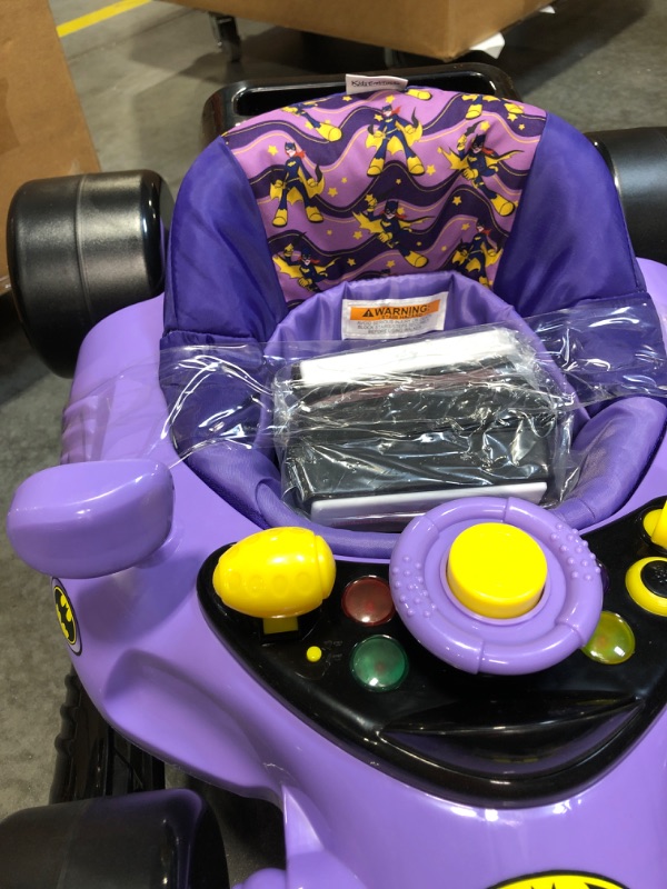 Photo 4 of KidsEmbrace Batgirl Baby Activity Walker, DC Comics Car, Music and Lights, Purple