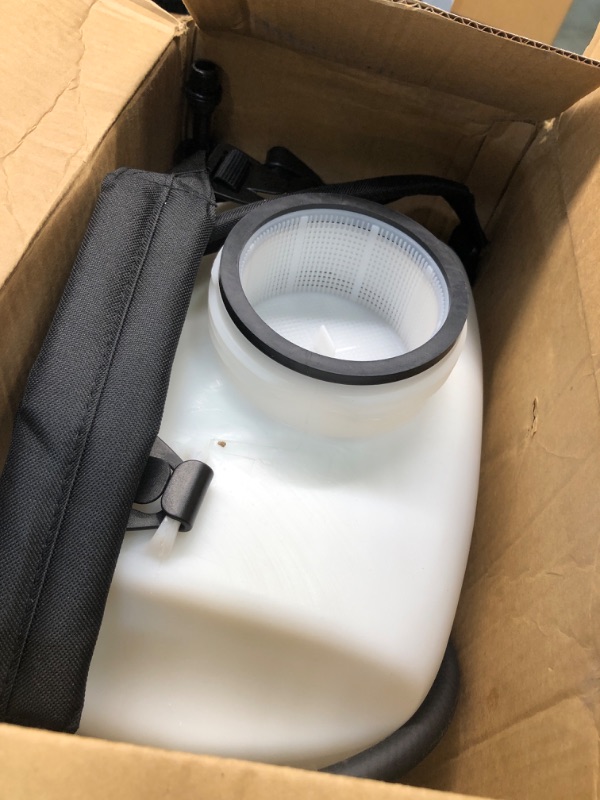 Photo 1 of *** MISSING PARTS***
Chapin 60114 Made in USA 4-Gallon Backpack Sprayer with 3-Stage Filtration System Pump Pressured Sprayer, for Spraying Plants, Garden Watering, Lawns, Weeds and Pests, Translucent White