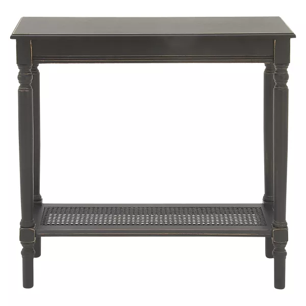 Photo 1 of **READ NOTES BEFORE PURCHASING ITEM** 
Wood Traditional Rectangular Console Table Black - Olivia & May: Sturdy Indoor Fixed Shelf, Narrow Profile
