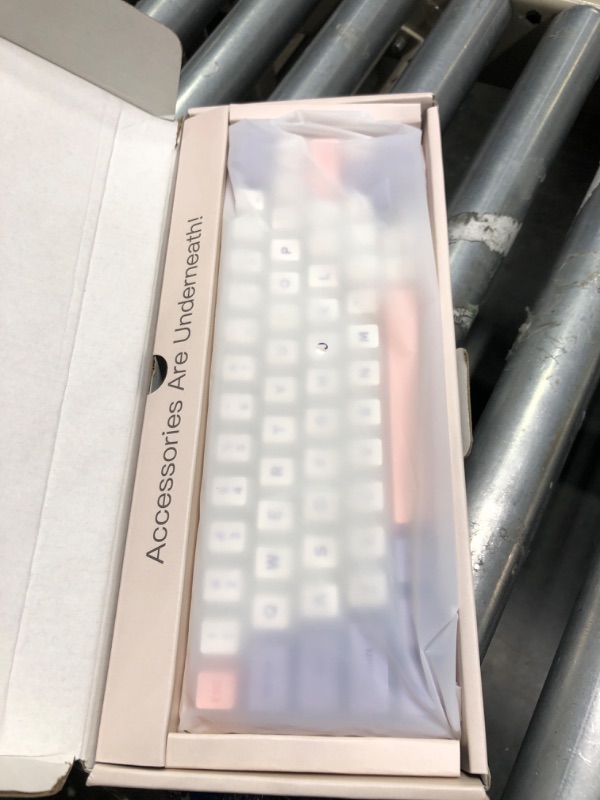 Photo 3 of EPOMAKER EP64 60% Mechanical Keyboard, Wireless Gaming Keyboard, 2.4GHz/Bluetooth 5.0/USB-C Custom Keyboard, Hot Swappable, NKRO, Programmable wtih Dye-sub PBT Keycap for Mac/Win (Mulan Switch) Mulan Switch EP64