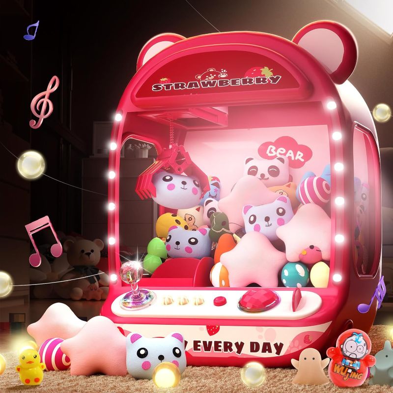 Photo 1 of Claw Machine for Kids,Unicorns Toys for Girls Age 6+,Arcade Games Mini Vending Machine with Squishy Fidget Toys,Candy Machine Candy Dispenser Machine,Claw Game Machine,Birthday Gifts
