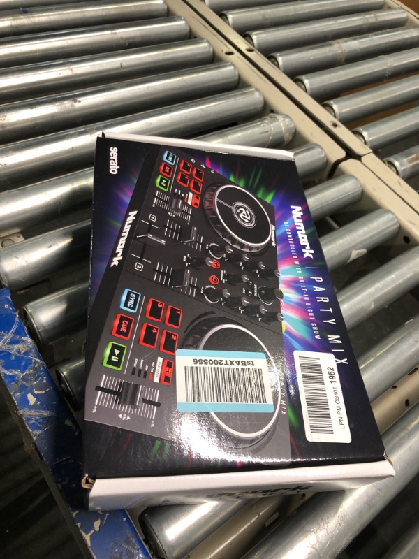 Photo 2 of Numark Party Mix II - DJ Controller with Party Lights, DJ Set with 2 Decks, DJ Mixer, Audio Interface and USB Connectivity + Serato DJ Lite with Party Lights DJ Controller Only