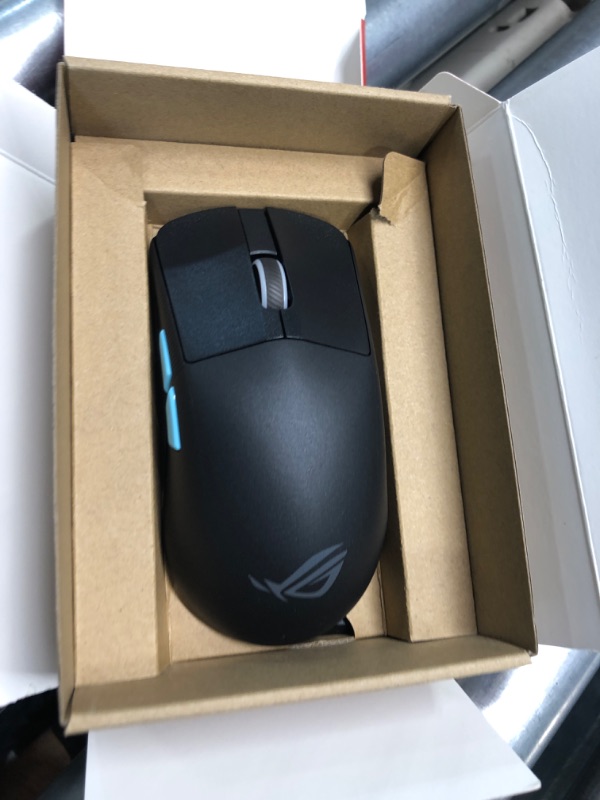 Photo 3 of ASUS ROG Harpe Ace Aim Lab Edition Gaming Mouse, 54 g Ultra-Lightwieght, Connectivity (2.4GHz RF, Bluetooth, Wired), 36K DPI Sensor, 5 Programmable Buttons, ROG SpeedNova, Esports & FPS Gaming, Black Harpe Aimpoint