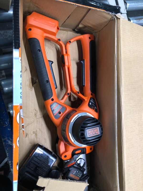 Photo 3 of BLACK+DECKER 20V MAX Cordless Chainsaw with Extra Lithium Battery 2.0 Amp Hour (LLP120 & LBXR2020-OPE) Kit w/ extra 2.0 AH Battery