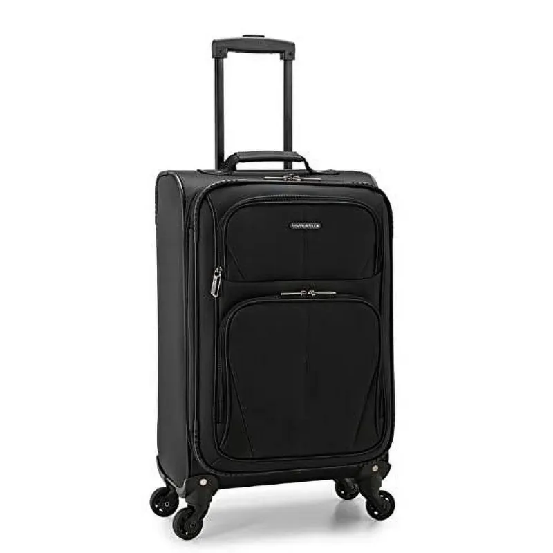 Photo 1 of ****USED***U.S. Traveler Aviron Bay Expandable Softside Luggage with Spinner Wheels, Black, Carry-on 