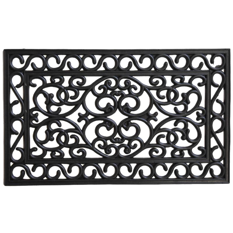 Photo 1 of 103651830 18 X 30 in. Chesapeake Rubber Rectangular Doormat, Black
