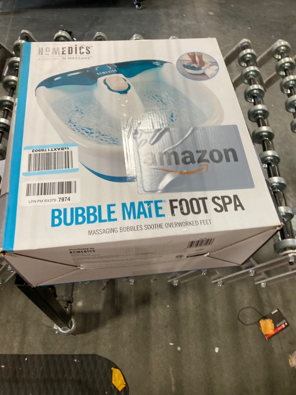 Photo 2 of HoMedics Bubble Mate Foot Spa, Toe Touch Controlled Foot Bath with Invigorating Bubbles and Splash Proof, Raised Massage nodes and Removable Pumice Stone