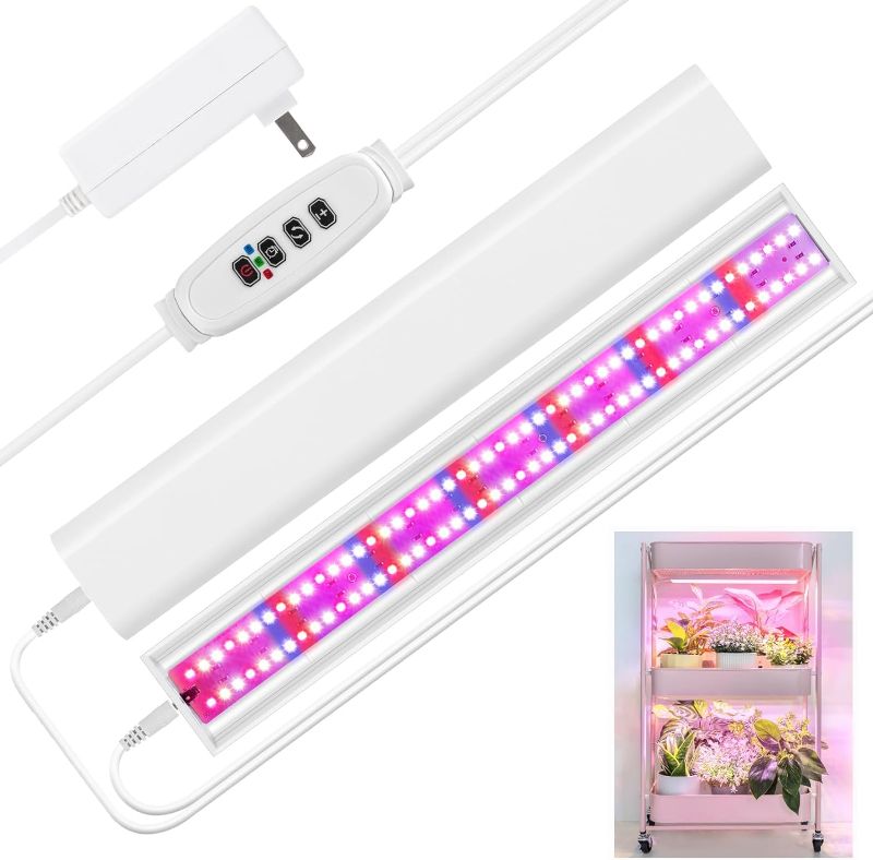 Photo 1 of FOXGARDEN® Grow Light Strip for Indoor Plants, Red Blue White Full Spectrum, 192 LED Bright Grow Lamp with Auto On/Off Timer 4/8/12H, 10 Dimmable Brightness, 2 Packs