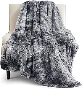 Photo 1 of Bedsure Ultra Soft Throw Blanket, Fluffy Blankets & Throws - Fuzzy Sherpa Faux Fur Blanket for Couch, Bed, Sofa, Cozy Plush Warm Thick Furry Shaggy Fleece Gift Blanket for Women, Men, 50x60, 640 GSM