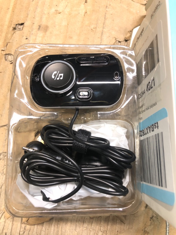 Photo 2 of Arestech FM Transmitter Bluetooth 5.0 Hands-free Car Kit with Quick Charge QC 3.0 Car Radio Adapter with Microphone CVC Noise Reduction