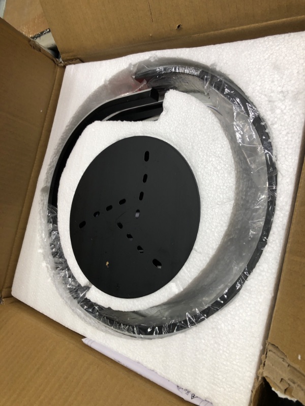 Photo 1 of CANEOE Modern Led Ceiling Light, 42W Dimmable Close to Ceiling Light Fixture with Remote Control, Flush Mount Led Ceiling Lamp for Bedroom Living Dining Room Kitchen Black