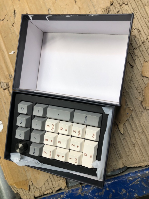 Photo 2 of EPOMAKER EK21 VIA Gasket Number Pad, Bluetooth 5.0/2.4ghz/Wired Hot Swappable Numpad, with Poron Foam, Aluminum Alloy Knob, 1000mAh Battery, Programmable for Win/Mac/Gaming (Wisteria Linear Switch