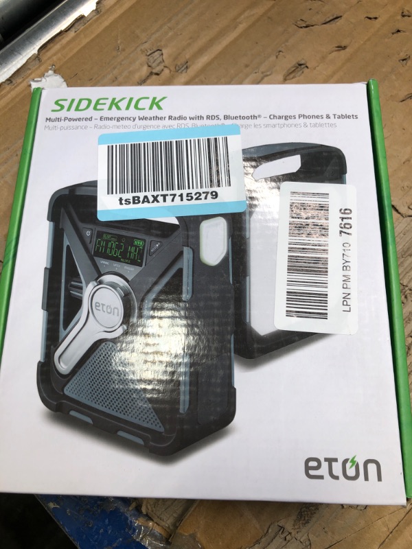 Photo 1 of Eton - Sidekick, Ultimate Camping AM/FM/NOAA Radio with S.A.M.E Technology, Solar Powered & American Red Cross Blackout Buddy Swivel Emergency Flashlight (Pack of 3) Sidekick+ Flashlight,