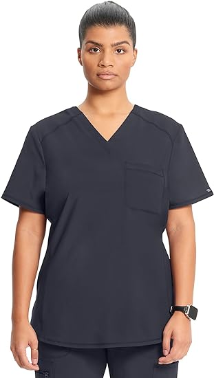 Photo 1 of Infinity Cherokee V-Neck Nurse Scrub Top for Women with Rib-Knit Panel and Tuckable CK687A