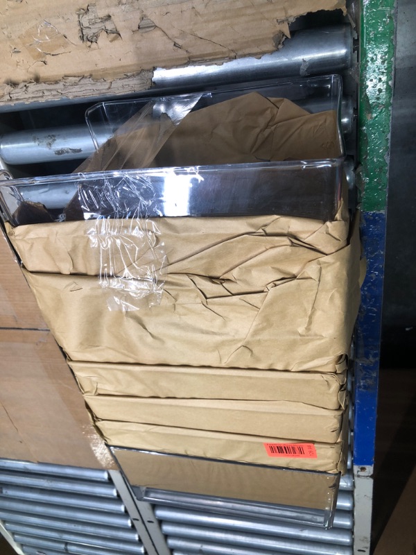 Photo 1 of mDesign Modern Plastic Open Front Dip Storage Organizer Bin Basket for Bathroom Organization - Vanity Shelf, Cubby, Cabinet, and Closet Organizing Decor - Ligne Collection - 8 Pack - Clear 8 10 x 12 x 6