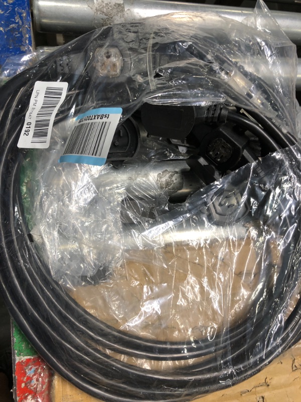 Photo 1 of 25Ft Power Extension Cord 3 Prong, 12 Gauge SJTW 5-15R Cable Male Plug to Female Connector,7 Outlet Cable,Multiple Evenly-Spaced Plug,Suitable for Stage Setting or Outdoor,UL Certified Outlet Cable 25FT 12 Gauge 6 Outlet