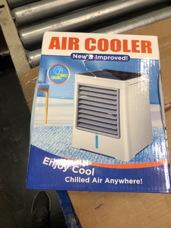 Photo 2 of ****USED*** Personal Air Conditioner Mini AC, 3 Speeds 450ML Water Tank Room Evaporative Air Cooler Cooling Fan with Timer, Aromatherapy Notch, Spray Function, Portable AC Units for Rooms and Office Personal Air Conditioner Mini AC, 3 Speeds 450ML Water T