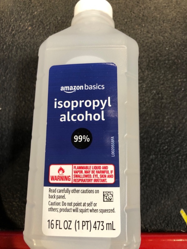 Photo 3 of Amazon Basics 99% Isopropyl Alcohol First Aid For Technical Use,16 Fluid Ounces, 1-Pack (Previously Solimo) 16 Fl Oz (Pack of 1)