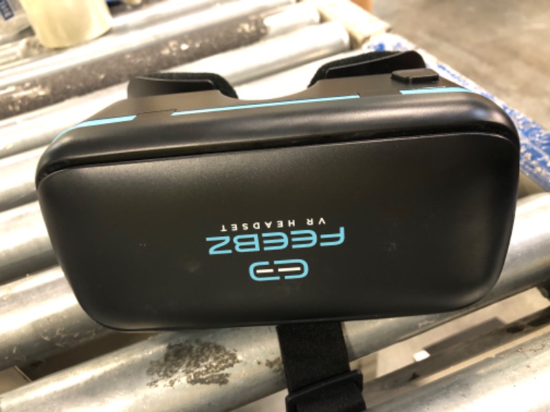 Photo 1 of 3D VR Headset for iPhone & Android Phones - with Links to 3D VR Videos | Virtual Reality Goggles Set for Beginners | Wearable VR Set for Kids & Adults – Blue