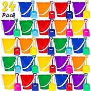 Photo 1 of Holady 5'' Inch Sand Beach Buckets Pail with Beach Shovels,Sand Bucket Water Bucket for Beach Fun Great Summer Party Accessory(24 Bucket+24 Shovels)