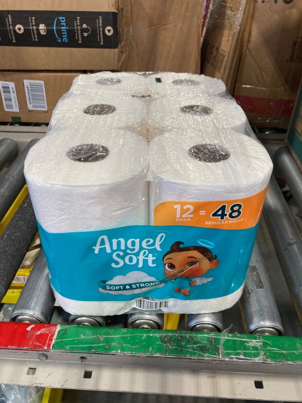 Photo 2 of Angel Soft® Toilet Paper, 12 Mega Rolls = 48 Regular Rolls, 2-Ply Bath Tissue