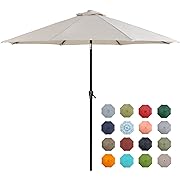 Photo 1 of Tempera Patio Market Outdoor Table Umbrella with Push Button Tilt and Crank,Large Sun Umbrella with Sturdy Pole&Fade resistant canopy,Easy to set