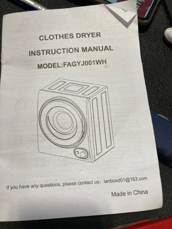 Photo 1 of Compact Dryer, 120V Portable Clothes Laundry Dryer with Stainless Steel Inner Tub, Electric Dryer Machine for Small Space, Apartments, hostels, RVs, 4 Modes, White