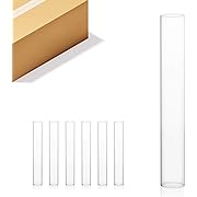 Photo 1 of WGVI Hurricane Candle Holder Sleeve, Wide 2", Height 14", Clear Glass Cylinder Candleholder, Chimney Tube, Open Ended Candle Shade, 6 Pieces Bulk