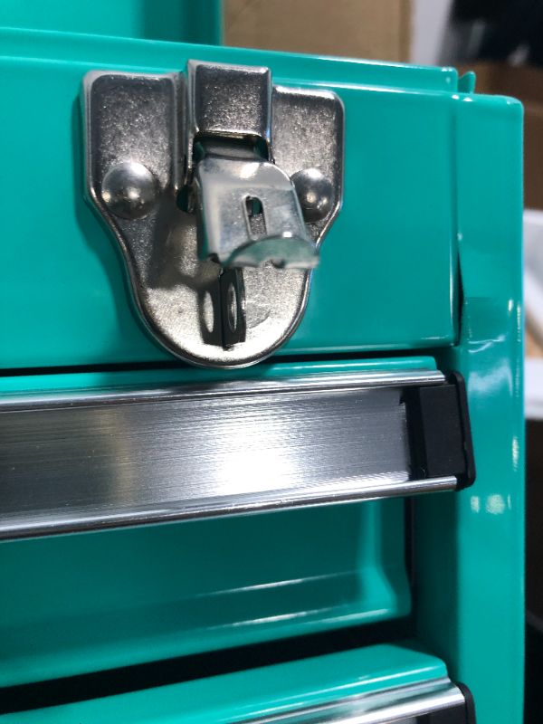 Photo 5 of **READ NOTES BEFORE PURCHASING ITEM** 
Amazon Basics 2-Drawer Steel Organization Chest - Turquoise Powder Coated Finish