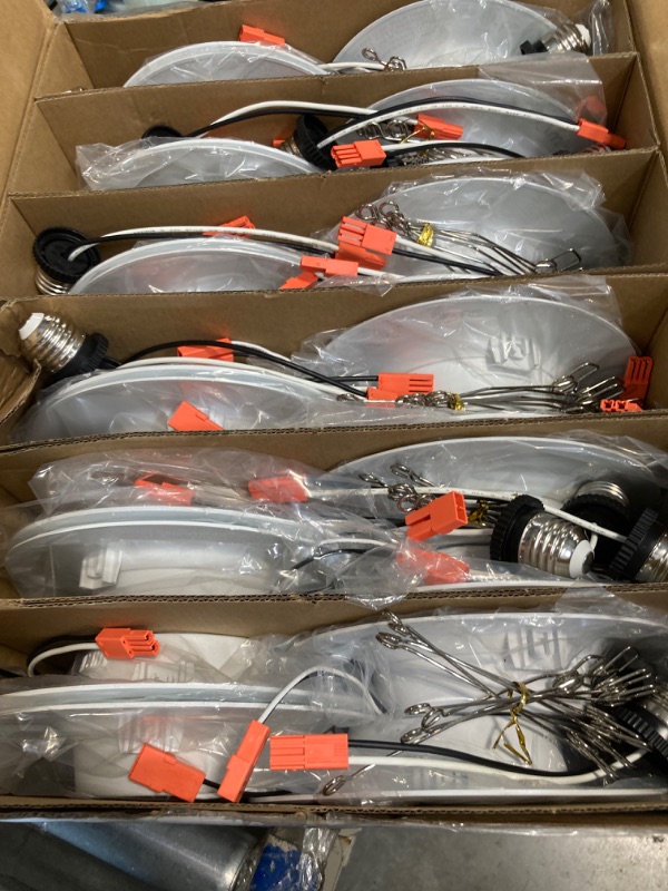 Photo 1 of Amico 24 Pack 5/6 inch 5CCT LED Recessed Lighting, Dimmable, 12.5W=100W, 950LM, 2700K/3000K/4000K/5000K/6000K Selectable, Retrofit Can Lights with Baffle Trim, IC & Damp Rated - ETL & FCC Certified