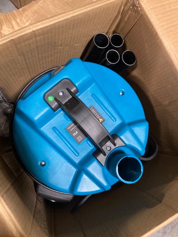 Photo 3 of VEVOR Pond Vacuum Cleaner, 1400W Motor in Single Chamber Suction System, 120V Motor with 15 ft Electric Wire, 4 Extended Tubes, 4 Brush Heads, 1 Filter Bag for Multi-use Cleaning Above Ground