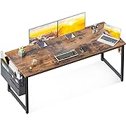 Photo 1 of **PARTS ONLY** ONLY WOOD TOP** ODK Computer Desk Large Office Desk, 63 Inch Writing Desk with Storage, Modern PC Desk Work Table with Headphone Hook for Home Office, Rustic Brown