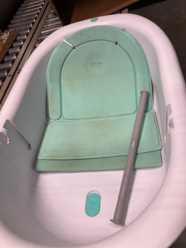 Photo 2 of 4-in-1 Grow-with-Me Bath Tub by Frida Baby Transforms Infant Bathtub to Toddler Bath Seat with Backrest for Assisted Sitting in Tub