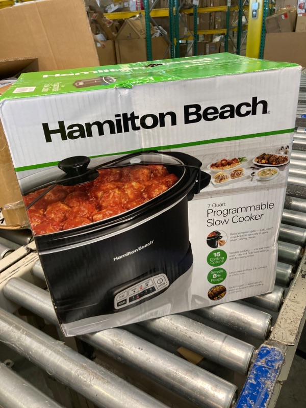 Photo 2 of **FOR PARTS**Hamilton Beach Programmable Slow Cooker with Three Temperature Settings, 7-Quart 