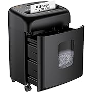 Photo 1 of Bonsaii 8 Sheet High Security Micro Cut Paper Shredder with 4 Gallon Pullout Basket, Credit Cards/Mail/Staples/Clips Shredder for Home Office Use (C206-G)