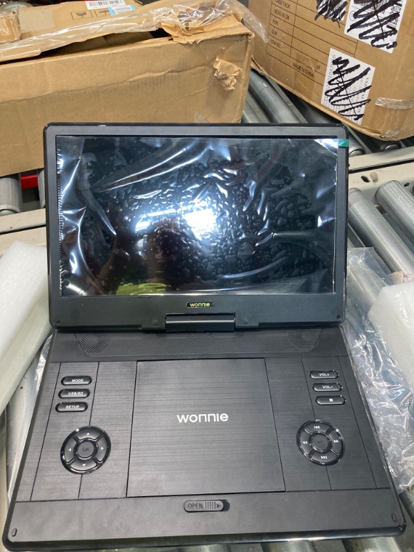 Photo 3 of WONNIE 16.5" Portable DVD Player with 14.1" Large HD Swivel Screen, 6 Hours Rechargeable Battery, High Clear Volume Speaker, Support USB/SD Card/Sync TV, Last Memory and Multiple Disc Formats