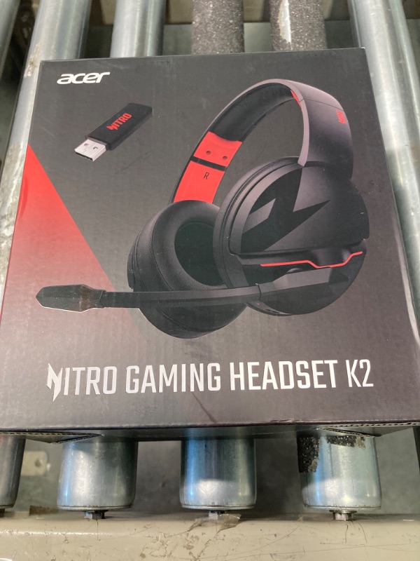 Photo 2 of acer K2 Pro Wireless Gaming Headset- Immersive 1.96" Driver Sound, Advanced Noise-Cancelling Mic, Epic 100H Playtime, Seamless PC, PS5, Xbox Integration, Ideal for Gaming, Office, Music Lovers-BR Black