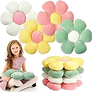 Photo 1 of 4 Pcs Flower Plush Throw Pillows Cute Flower Floor Pillow Daisy Shaped Floor Cushions Aesthetic Flower Seat Cushion Flower Chair Pads for Kids Seating Bed Bedroom Sofa Decor, 4 Styles (15 Inch)