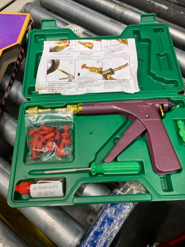 Photo 1 of Tubeless Tyre Repair Kit, with Storage Box for Round Hole Tyre Fixing Puncture Plug Mending