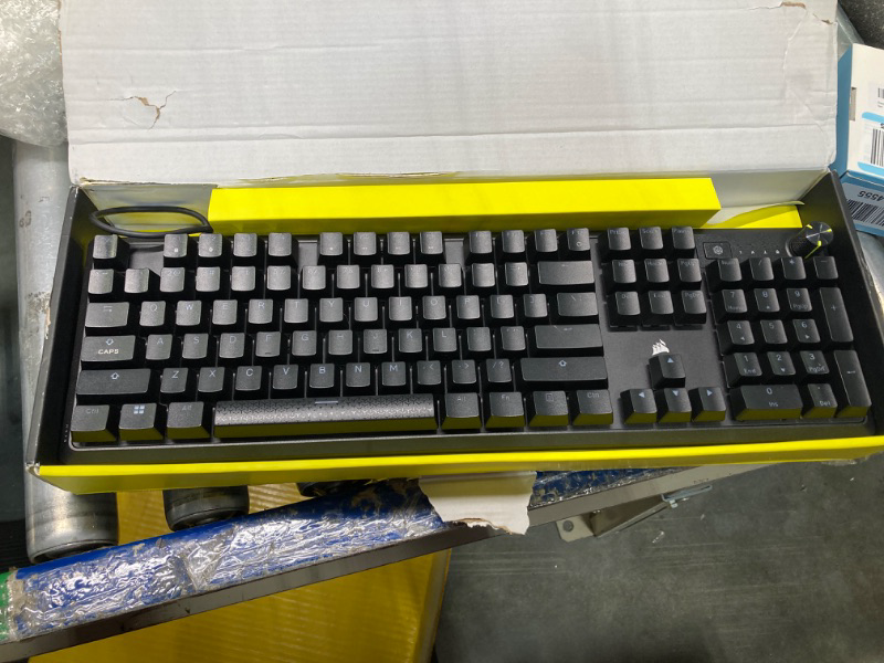 Photo 2 of CORSAIR K70 CORE RGB Mechanical Gaming Keyboard with Palmrest - Pre-lubricated Corsair MLX Red Linear Keyswitches - Sound Dampening - Media Control Dial - iCUE Compatible - QWERTY NA Layout - Black