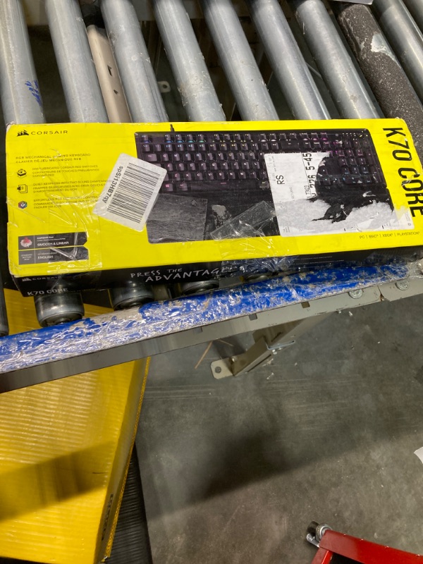 Photo 3 of CORSAIR K70 CORE RGB Mechanical Gaming Keyboard with Palmrest - Pre-lubricated Corsair MLX Red Linear Keyswitches - Sound Dampening - Media Control Dial - iCUE Compatible - QWERTY NA Layout - Black